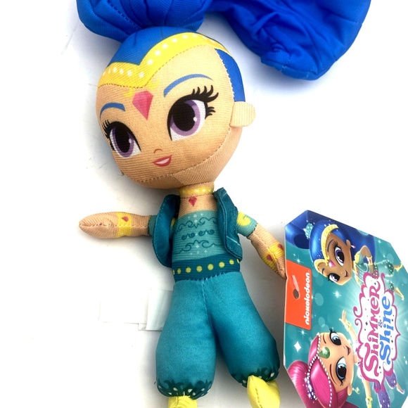 Shimmer & Shine Plush Doll Toy Nickelodeon Children Kid Soft Blue Hair Character - Picture 1 of 7
